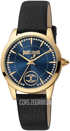 Just Cavalli Charming Niebieski/Skóra Ø32 mm JC1L087L0225