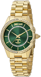 Just Cavalli Zielony/Stal w odcieniu złota Ø32 mm JC1L095M0265