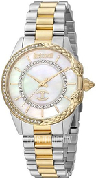 Just Cavalli Biały/Stal w odcieniu złota Ø32 mm JC1L095M0285