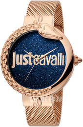 Just Cavalli Niebieski/Stal w kolorze różowego złota Ø40 mm JC1L096M0155