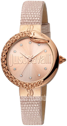 Just Cavalli Różowe złoto/Skóra Ø32 mm JC1L097L0035