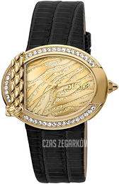 Just Cavalli Żółte złoto/Skóra Ø40 mm JC1L111L0025