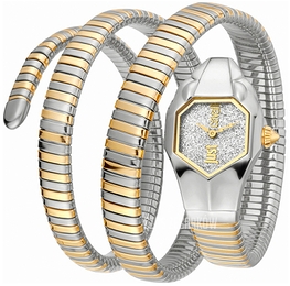 Just Cavalli Snake Srebrny/Stal Ø23 mm JC1L115M0045