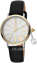 Just Cavalli Srebrny/Skóra Ø34 mm JC1L119L0025