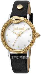 Just Cavalli Srebrny/Skóra Ø34 mm JC1L124L0035