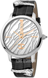 Just Cavalli Srebrny/Skóra Ø38 mm JC1L127L0015