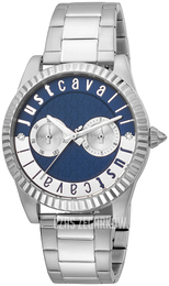 Just Cavalli Niebieski/Stal Ø36 mm JC1L142M0065