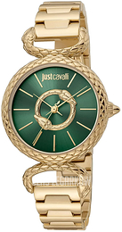 Just Cavalli Animalier Zielony/Stal w odcieniu złota Ø32 mm JC1L148M0075