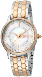 Just Cavalli Biały/Stal w kolorze różowego złota Ø34 mm JC1L149M0085SET