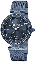Just Cavalli Niebieski/Stal Ø36 mm JC1L169M0055