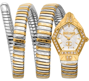 Just Cavalli Signature Snake Srebrny/Pozlacana Ø23 mm JC1L304M0055