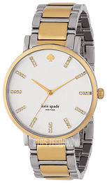 Kate Spade Gramercy Biały/Stal w odcieniu złota Ø38 mm 1YRU0144