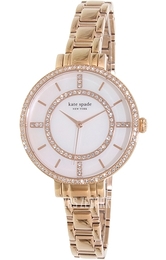Kate Spade Gramercy Biały/Stal w kolorze różowego złota Ø34 mm 1YRU0693