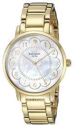 Kate Spade Gramercy Biały/Stal w odcieniu złota Ø34 mm 1YRU0789