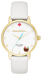 Kate Spade Metro Biały/Skóra Ø34 mm KSW1105