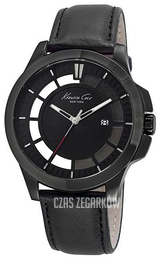 Kenneth Cole Transparency Czarny/Skóra Ø45 mm 10029297