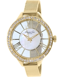 Kenneth Cole Transparency Biały/Stal w odcieniu złota Ø40 mm KC0008