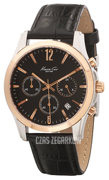 Kenneth Cole Czarny/Skóra Ø39.5 mm KC1502