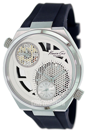Kenneth Cole Srebrny/Guma Ø44 mm KC1716