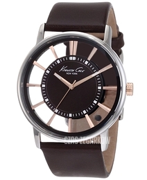Kenneth Cole Transparency Brązowy/Skóra Ø44 mm KC1781