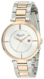 Kenneth Cole Biały/Stal w kolorze różowego złota Ø32 mm KC4713