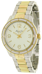 Kenneth Cole Srebrny/Stal w odcieniu złota Ø40 mm KC4888