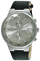 Kenneth Cole Srebrny/Skóra Ø39 mm KC4891