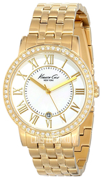 Kenneth Cole Classic Biały/Stal w odcieniu złota Ø36 mm KC4974