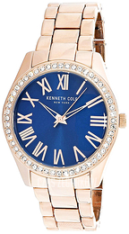 Kenneth Cole Fashion Niebieski/Stal w kolorze różowego złota Ø41 mm KC50049001