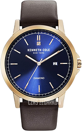 Kenneth Cole Niebieski/Skóra Ø44 mm KC50555001