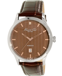 Kenneth Cole Diamond Brązowy/Skóra Ø42 mm KC8070