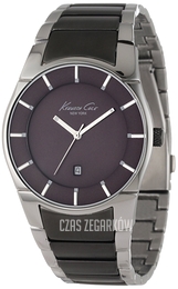 Kenneth Cole Slim Czarny/Stal Ø42 mm KC9036