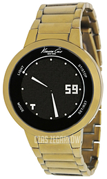 Kenneth Cole Digital Czarny/Stal w kolorze różowego złota Ø44 mm KC9044