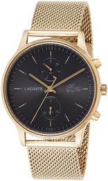 Lacoste Czarny/Stal w odcieniu złota Ø43 mm 2011098