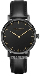 Lars Larsen Josephine Czarny/Skóra Ø38 mm WH144CB/CBLL18