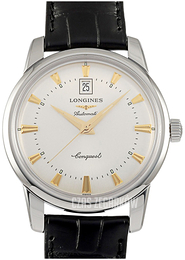 Longines Conquest Heritage Srebrny/Skóra Ø40 mm L1.645.4.75.9