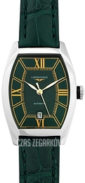 Longines Evidenza Zielony/Skóra 30.6x26 mm L2.142.4.06.2