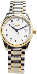 Longines Master Srebrny/18 karatowe żółte złoto Ø29 mm L2.257.5.78.7