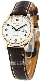 Longines Master Srebrny/Skóra Ø29 mm L2.257.8.78.3