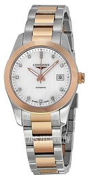 Longines Conquest Ladies Biały/18 karatowe różowe złoto Ø29.5 mm L2.285.5.87.7