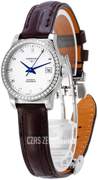 Longines Record Biały/Skóra Ø26 mm L2.320.0.87.2