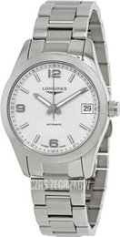 Longines Conquest Srebrny/Stal Ø34 mm L2.385.4.76.6