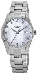 Longines Conquest Classic Biały/Stal Ø34 mm L2.386.4.87.6