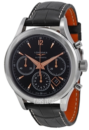 Longines Heritage Czarny/Skóra Ø41 mm L2.750.4.56.0