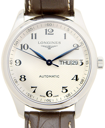 Longines Master Srebrny/Skóra Ø38.5 mm L2.755.4.78.5