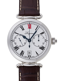 Longines Column Wheel Biały/Skóra Ø49 mm L2.776.4.21.3