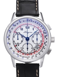 Longines Heritage Telemeter Chronograph Biały/Skóra Ø41 mm L2.781.4.13.2