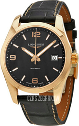 Longines Conquest Czarny/Skóra Ø40 mm L2.785.8.56.3