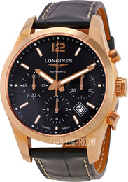 Longines Conquest Czarny/Skóra Ø41 mm L2.786.8.56.3