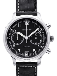Longines Czarny/Tkanina Ø42 mm L2.790.4.53.0